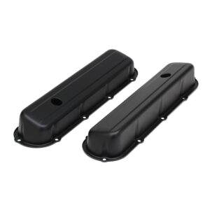 TRANS-DAPT PERFORMANCE PRODUCTS CADILLAC ASPHALT BLACK POWDER COATED VALVE COVERS