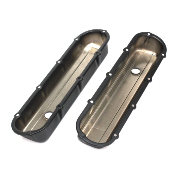 TRANS-DAPT PERFORMANCE PRODUCTS CADILLAC ASPHALT BLACK POWDER COATED VALVE COVERS