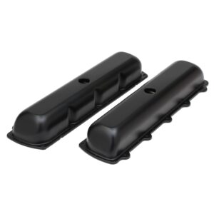 TRANS-DAPT PERFORMANCE PRODUCTS OLDS CTR. HOLE ASPHALT BLACK POWDER COATED VALVE COVERS