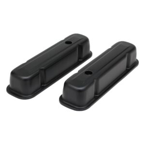 TRANS-DAPT PERFORMANCE PRODUCTS PONTIAC TALL ASPHALT BLACK POWDER COATED VALVE COVERS
