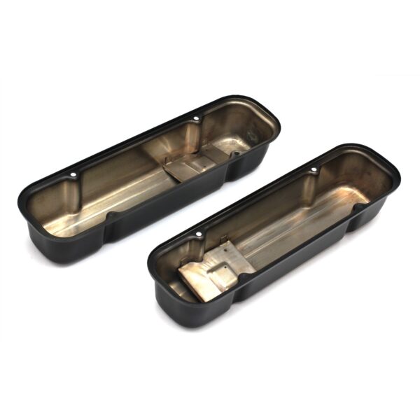 TRANS-DAPT PERFORMANCE PRODUCTS PONTIAC TALL ASPHALT BLACK POWDER COATED VALVE COVERS
