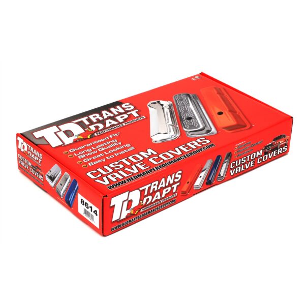 TRANS-DAPT PERFORMANCE PRODUCTS SB MOPAR ASPHALT BLACK POWDER COATED VALVE COVERS