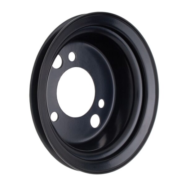 TRANS-DAPT PERFORMANCE PRODUCTS CRANKSHAFT PULLEY; 1 GROOVE; CHEVROLET, GMC 396-454; SHORT WATER PUMP- ASPHALT BLACK POWDER COAT