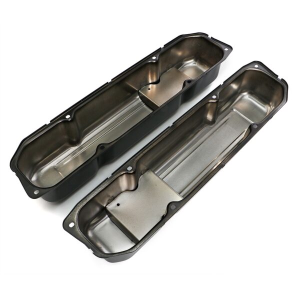 TRANS-DAPT PERFORMANCE PRODUCTS BB MOPAR ASPHALT BLACK POWDER COATED VALVE COVERS