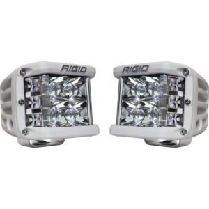 RIGID D-SS PRO Side Shooter, Spot Optic, Surface Mount, White Housing, Pair