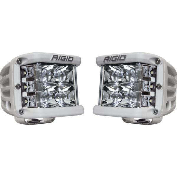 RIGID D-SS PRO Side Shooter, Spot Optic, Surface Mount, White Housing, Pair