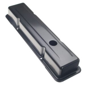 TRANS-DAPT PERFORMANCE PRODUCTS O.E.M REPRODUCTION STYLE VALVE COVERS; SHORT; 1958-86 SB CHEVY- ASPHALT BLACK POWDER COATED