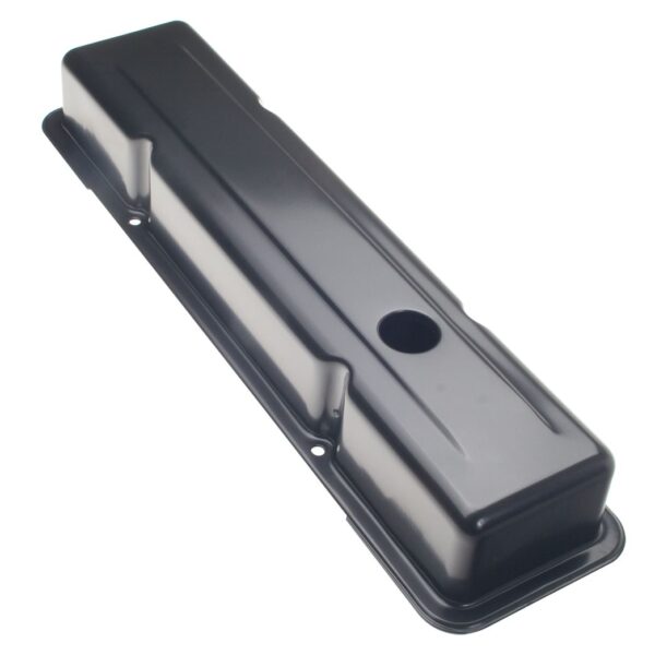 TRANS-DAPT PERFORMANCE PRODUCTS O.E.M REPRODUCTION STYLE VALVE COVERS; SHORT; 1958-86 SB CHEVY- ASPHALT BLACK POWDER COATED