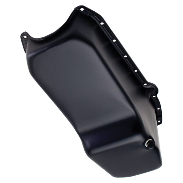 TRANS-DAPT PERFORMANCE PRODUCTS 1955-79 SB CHEVY 283-400 POWDER COATED OEM STYLE OIL PAN- ASPHALT BLACK (4 QTS.)