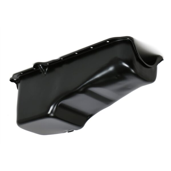 TRANS-DAPT PERFORMANCE PRODUCTS 1986-00 CHEVY 305-350 POWDER COATED OEM STYLE OIL PAN; ASPHALT BLACK (4 QTS.)