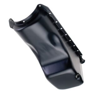 TRANS-DAPT PERFORMANCE PRODUCTS 1965-90 BB CHEVY 396-454 POWDER COATED OEM STYLE OIL PAN; ASPHALT BLACK (4 QTS.)