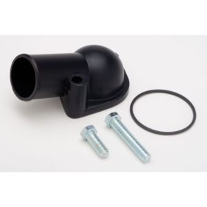 TRANS-DAPT PERFORMANCE PRODUCTS WATER NECK; SB AND BB CHEVY- LATE MODEL; (O-RING SEAL); - ASPHALT BLACK POWDER COAT