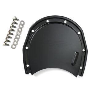 TRANS-DAPT PERFORMANCE PRODUCTS ASPHALT BLACK TIMING CHAIN COVER AND BOLTS- CHEVY 4.3L V6 OR SB V8 (NOT FOR LT1)