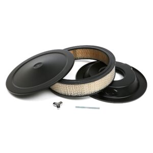 TRANS-DAPT PERFORMANCE PRODUCTS POWDER COATED MUSCLE CAR STYLE AIR CLEANER SET; 14 IN. DIAMETER; 3 IN. TALL- ASPHALT BLACK