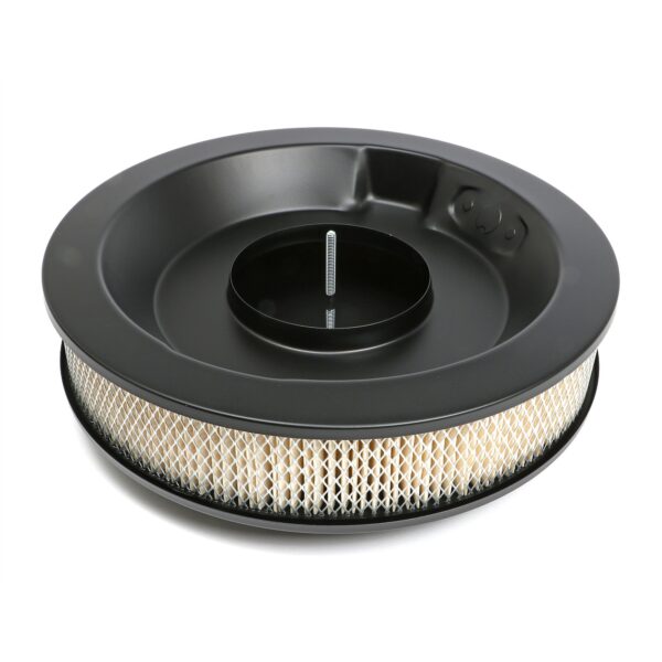 TRANS-DAPT PERFORMANCE PRODUCTS POWDER COATED MUSCLE CAR STYLE AIR CLEANER SET; 14 IN. DIAMETER; 3 IN. TALL- ASPHALT BLACK