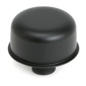 TRANS-DAPT PERFORMANCE PRODUCTS PUSH-IN STYLE BREATHER CAP ONLY (WITHOUT GROMMET); 2-3/4 IN. OVERALL DIAMETER - ASPHALT BLACK POWDER COATED