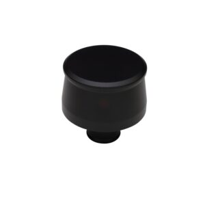 TRANS-DAPT PERFORMANCE PRODUCTS PUSH-IN STYLE BREATHER; FITS 1-1/4 IN. HOLE- ASPHALT BLACK POWDER COATED (ALUMINUM)