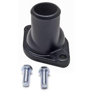 TRANS-DAPT PERFORMANCE PRODUCTS WATER NECK; SB AND BB CHEVY; (O-RING SEAL); STRAIGHT-UP DESIGN- ASPHALT BLACK POWDER COATED