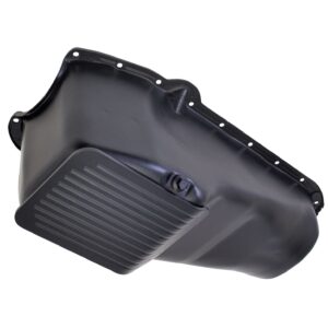 TRANS-DAPT PERFORMANCE PRODUCTS 1980-85 CHEVY 305-350 SLAM-GUARD ARMORED OIL PAN (4 QTS.)- ASPHALT BLACK POWDER COATED