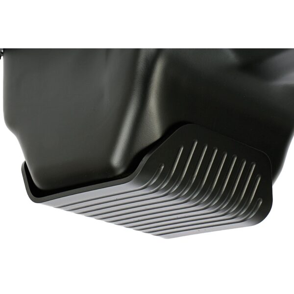TRANS-DAPT PERFORMANCE PRODUCTS 83-93 FORD 5.0L FOX-BODY SLAM-GUARD OIL PAN; FACTORY FRONT SUMP CARS ONLY- ASPHALT BLACK POWDER COATED
