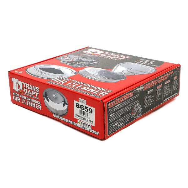 TRANS-DAPT PERFORMANCE PRODUCTS ASPHALT BLACK POWDER COATED 14 IN. X 4 IN. AIR CLEANER