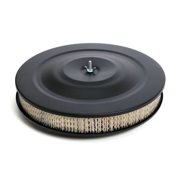 TRANS-DAPT PERFORMANCE PRODUCTS ASPHALT BLACK POWDER COATED 14 IN. X 3 1/4 IN. AIR CLEANER