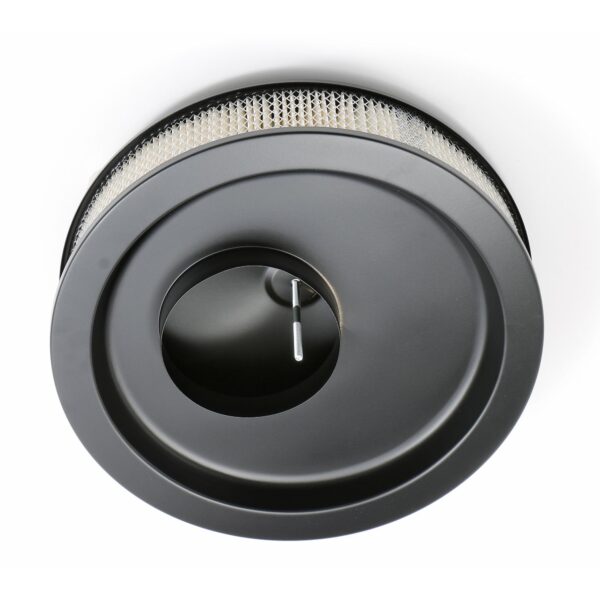 TRANS-DAPT PERFORMANCE PRODUCTS ASPHALT BLACK POWDER COATED AIR CLEANER 14 X 3 OFFSET BASE