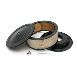 TRANS-DAPT PERFORMANCE PRODUCTS ASPHALT BLACK POWDER COATED 14 IN. X 6 IN. MUSCLE CAR AIR CLEANER