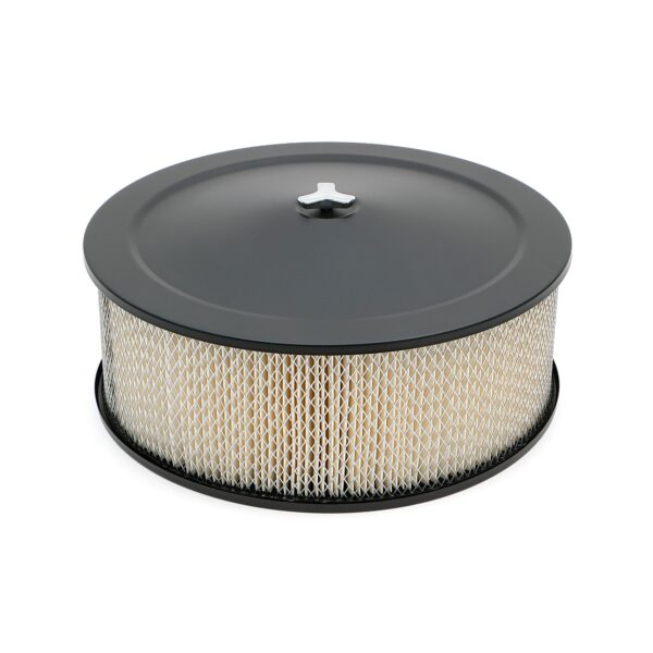 TRANS-DAPT PERFORMANCE PRODUCTS ASPHALT BLACK POWDER COATED 14 IN. X 6 IN. MUSCLE CAR AIR CLEANER
