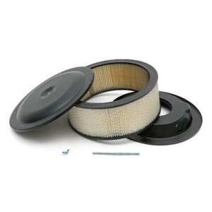 TRANS-DAPT PERFORMANCE PRODUCTS ASPHALT BLACK POWDER COATED 14 IN. X 6 IN. RACING AIR CLEANER