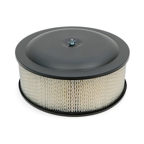 TRANS-DAPT PERFORMANCE PRODUCTS ASPHALT BLACK POWDER COATED 14 IN. X 6 IN. RACING AIR CLEANER