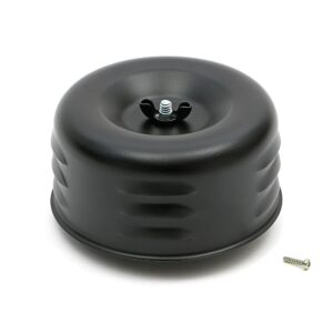 TRANS-DAPT PERFORMANCE PRODUCTS ASPHALT BLACK POWDER COATED 4-5/8 IN. LOUVERED AIR CLEANER