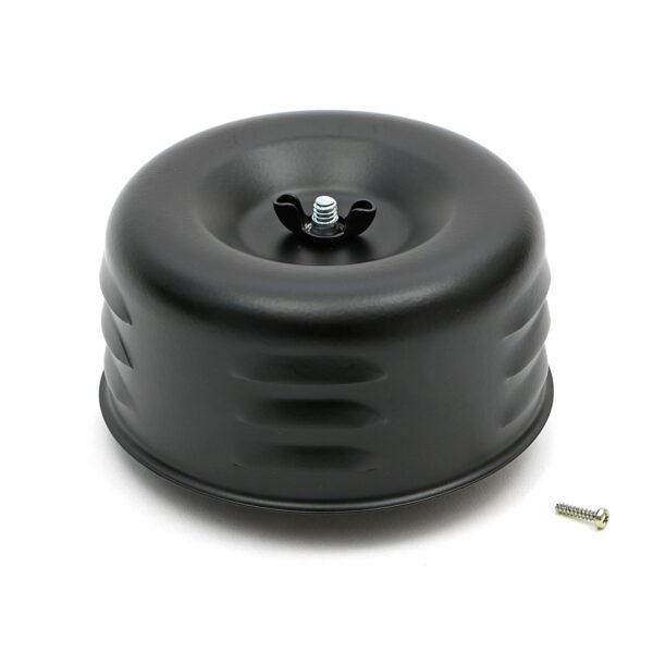 TRANS-DAPT PERFORMANCE PRODUCTS ASPHALT BLACK POWDER COATED 4-5/8 IN. LOUVERED AIR CLEANER