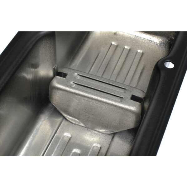 TRANS-DAPT PERFORMANCE PRODUCTS CHEVY 327 LOGO TALL ASPHALT BLACK POWDER COATED VALVE COVERS