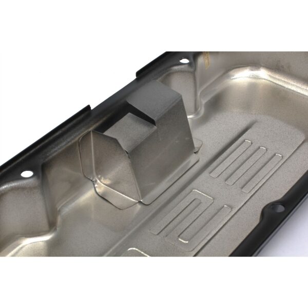 TRANS-DAPT PERFORMANCE PRODUCTS CHEVY 502 LOGO SHORT ASPHALT BLACK POWDER COATED VALVE COVERS