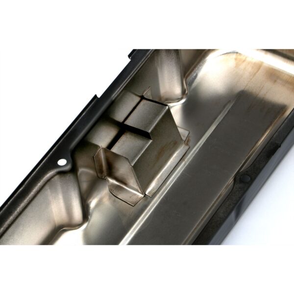 TRANS-DAPT PERFORMANCE PRODUCTS CHEVY 396-502 TALL ASPHALT BLACK POWDER COATED BAFFLED VALVE COVERS