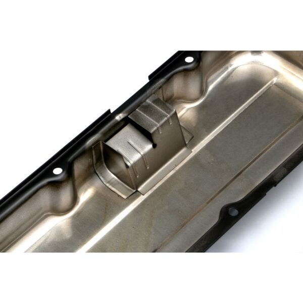 TRANS-DAPT PERFORMANCE PRODUCTS CHEVY 396-502 SHORT ASPHALT BLACK POWDER COATED BAFFLED VALVE COVERS