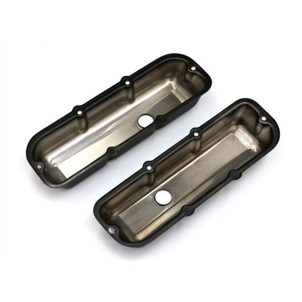 TRANS-DAPT PERFORMANCE PRODUCTS GM 2.8L V6 ASPHALT BLACK POWDER COATED VALVE COVERS