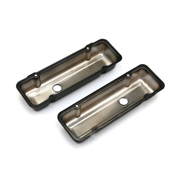 TRANS-DAPT PERFORMANCE PRODUCTS GM 3.8L V6 ASPHALT BLACK POWDER COATED VALVE COVERS