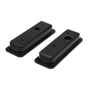 TRANS-DAPT PERFORMANCE PRODUCTS GM 4.3L V6 ASPHALT BLACK POWDER COATED VALVE COVER CAPS