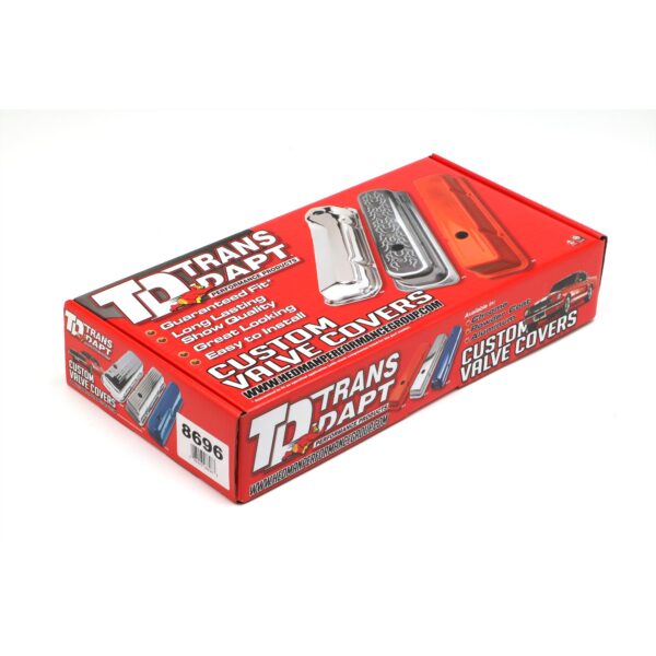 TRANS-DAPT PERFORMANCE PRODUCTS GM 4.3L V6 ASPHALT BLACK POWDER COATED VALVE COVER CAPS