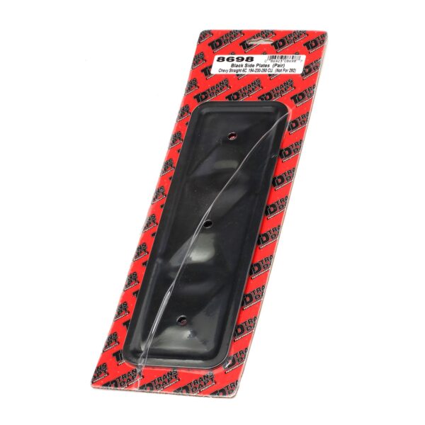 TRANS-DAPT PERFORMANCE PRODUCTS GM 194-250 (NOT FOR 292 ENGINE) I6 ASPHALT BLACK POWDER COATED SIDE PLATES