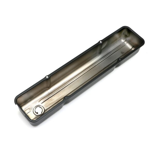 TRANS-DAPT PERFORMANCE PRODUCTS GM 50-62 235 I6 ASPHALT BLACK POWDER COATED VALVE COVER