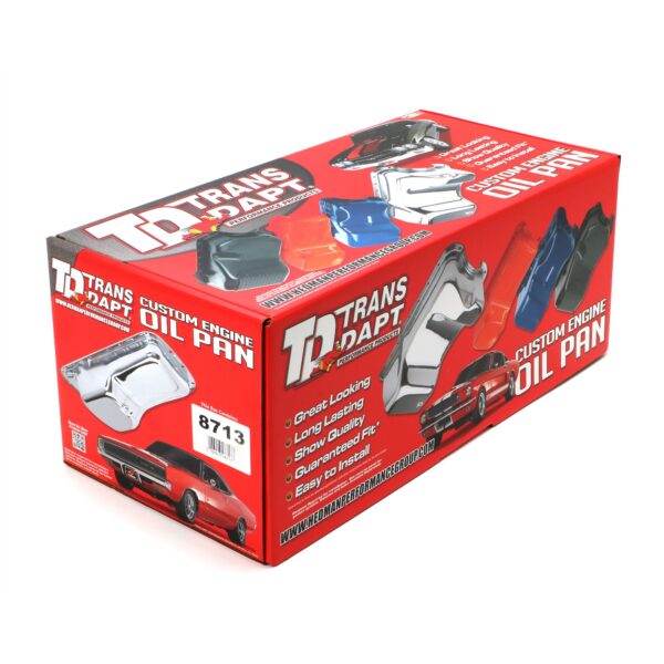 TRANS-DAPT PERFORMANCE PRODUCTS SB FORD ASPHALT BLACK POWDER COATED OIL PAN