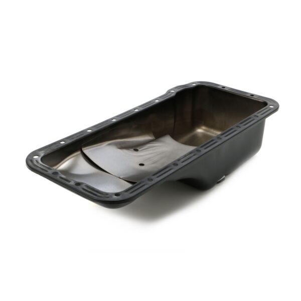 TRANS-DAPT PERFORMANCE PRODUCTS 1958-76 FORD 352, 360, 390, 406, 427, 428 (NOT COBRAJET 428); FRONT SUMP, OEM STYLE OIL PAN- ASPHALT BLACK (STOCK CAPACITY)