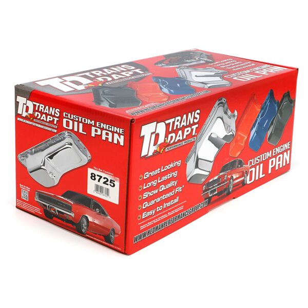 TRANS-DAPT PERFORMANCE PRODUCTS PONTIAC ASPHALT BLACK POWDER COATED OIL PAN