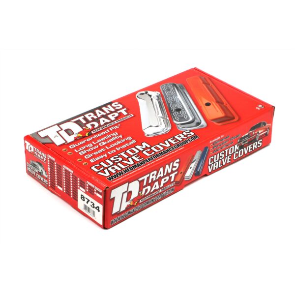 TRANS-DAPT PERFORMANCE PRODUCTS O.E.M. REPRODUCTION DESIGN VALVE COVERS; STOCK; 1956-1962 FORD Y-BLOCK- FORD BLUE