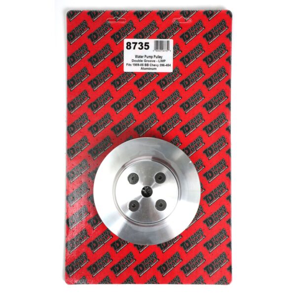 TRANS-DAPT PERFORMANCE PRODUCTS WATER PUMP PULLEY ALUMINUM BB CHEVY LWP MACHINED FINISH