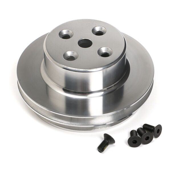 TRANS-DAPT PERFORMANCE PRODUCTS WATER PUMP PULLEY ALUMINUM BB CHEVY LWP POLISHED FINISH