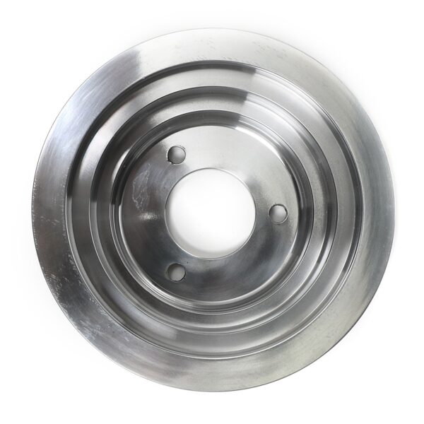 TRANS-DAPT PERFORMANCE PRODUCTS CRANKSHAFT PULLEY ALUMINUM BB CHEVY LWP POLISHED FINISH
